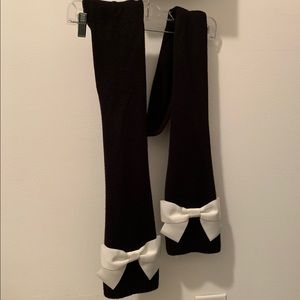Kate Spade black scarf with white bow detail